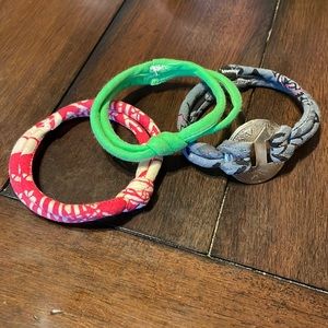Set of 3 Cloth Bracelets